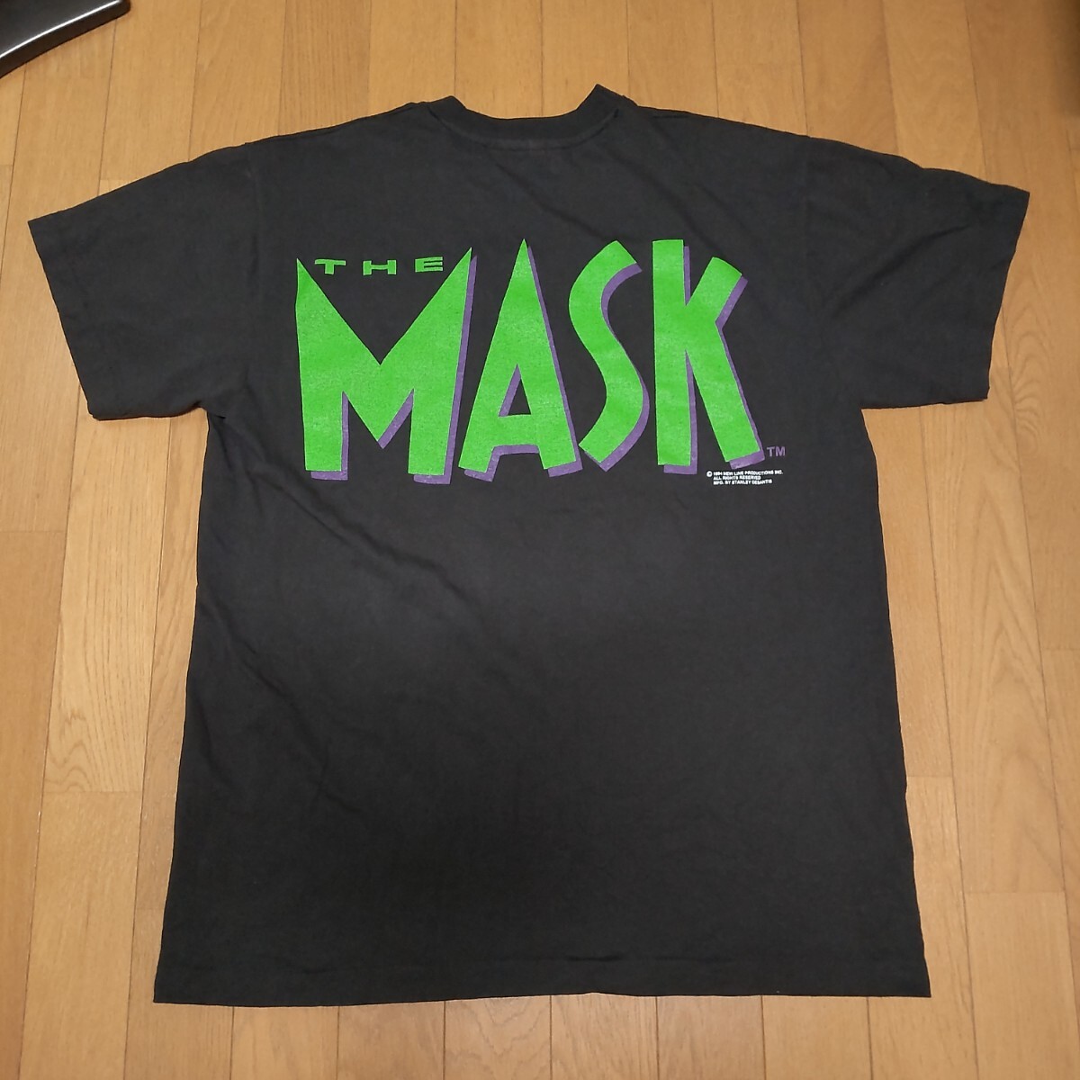 映画 マスク THE MASK プリントTシャツ メンズL ブラック ヴィンテージ 古着 ムービー TULTEXの画像2