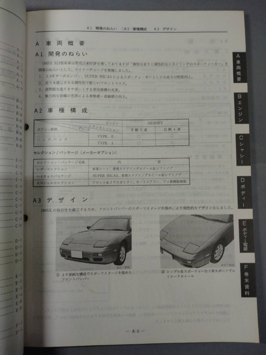 180SX【RS13型系車】新型車解説書 SR20　_画像2