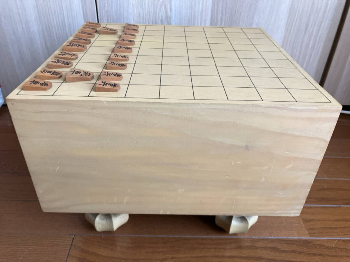 【即決・送料無料】将棋盤　厚み17.5cm 駒台付き_画像5