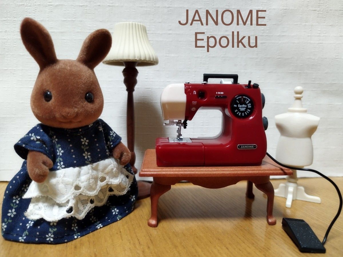 JANOME Epolku ミニチュアコレクション ガチャ ジャノメ エポルク ミシン クラシックレッド