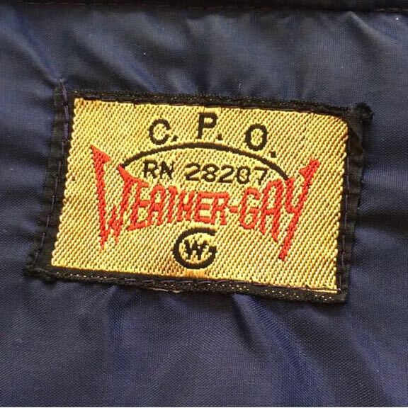 60s ビンテージ USA製 CPO ウール シャツ Weather Gay OUTDOOR Wear_画像10