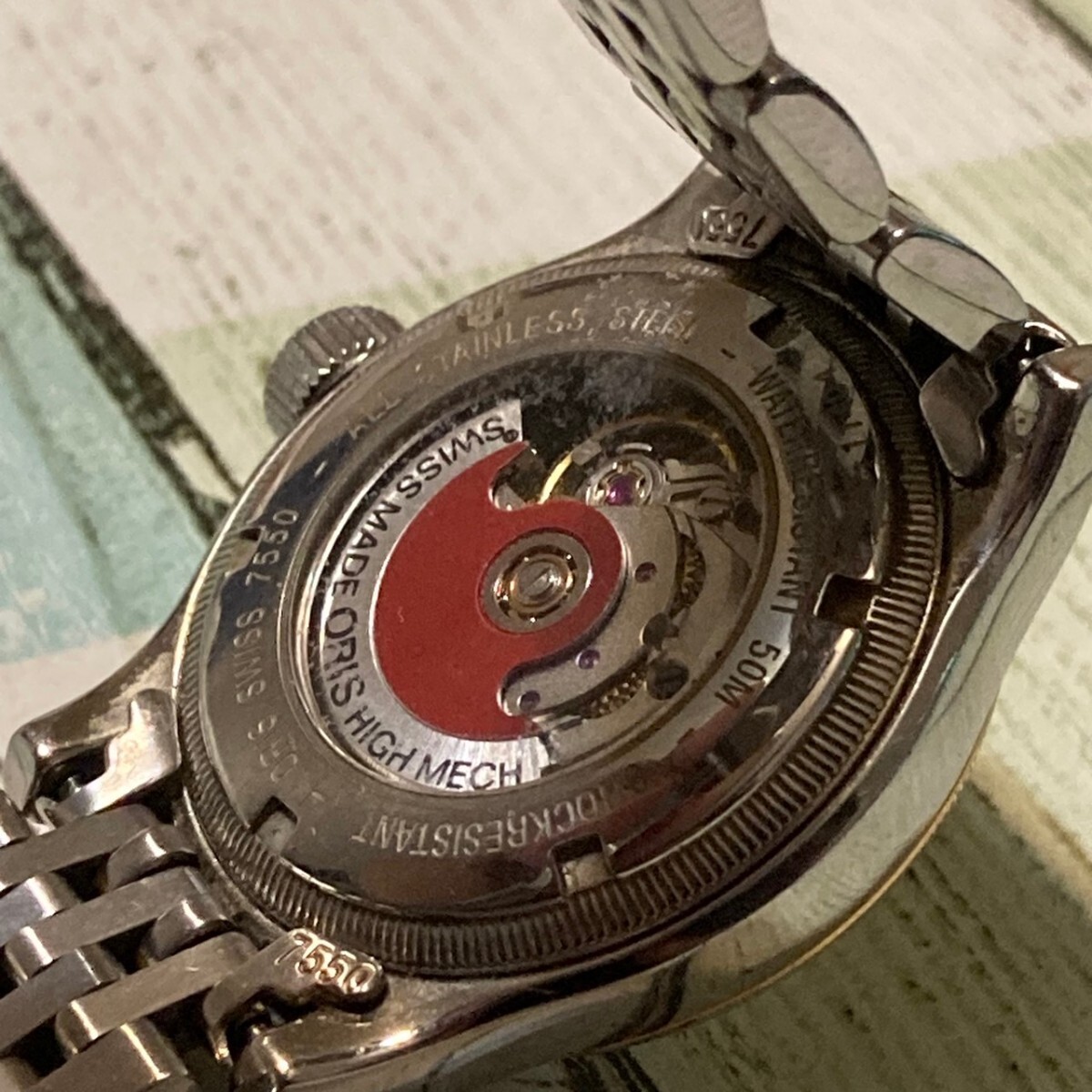 ◆稼動品◆良品◆ ORIS オリス ポインターデイト 7550 23-11404 自動巻き シルバー文字盤 レディース腕時計の画像5