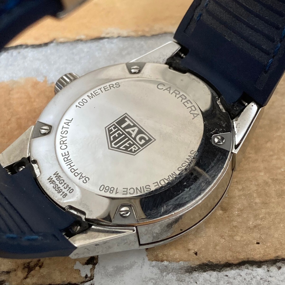 ◆稼働品◆美品◆箱付き◆ TAG HEUER タグ・ホイヤー カレラ WBG1310 メンズ腕時計の画像5