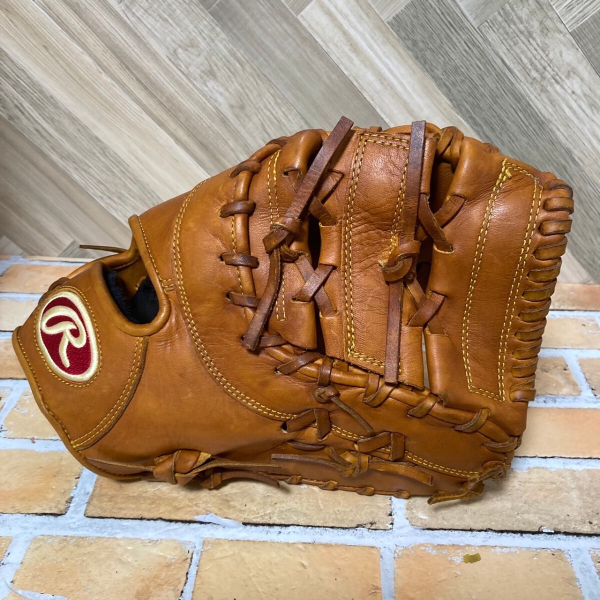 ◆人気◆良品◆ Rawlings ローリングス 軟式 一塁手用 ファーストミット 右利き用 野球 グローブ グラブ の画像2