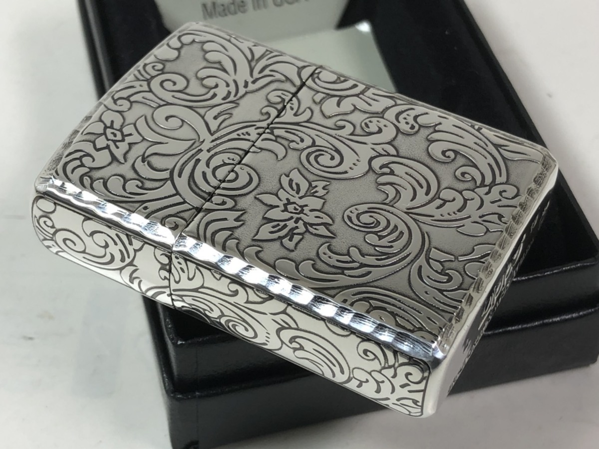 Zippo アラベスクパターン（5面）サイドリューター・アーマーArmor 5AR-SI シルバー銀イブシ新品_画像1