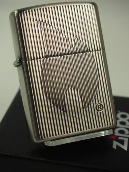 2014 Zippo Fire ファイア 炎 火　STRIPE FLAME ストライプ フレーム 銀 #2STF-NB 絶版・新品_画像1