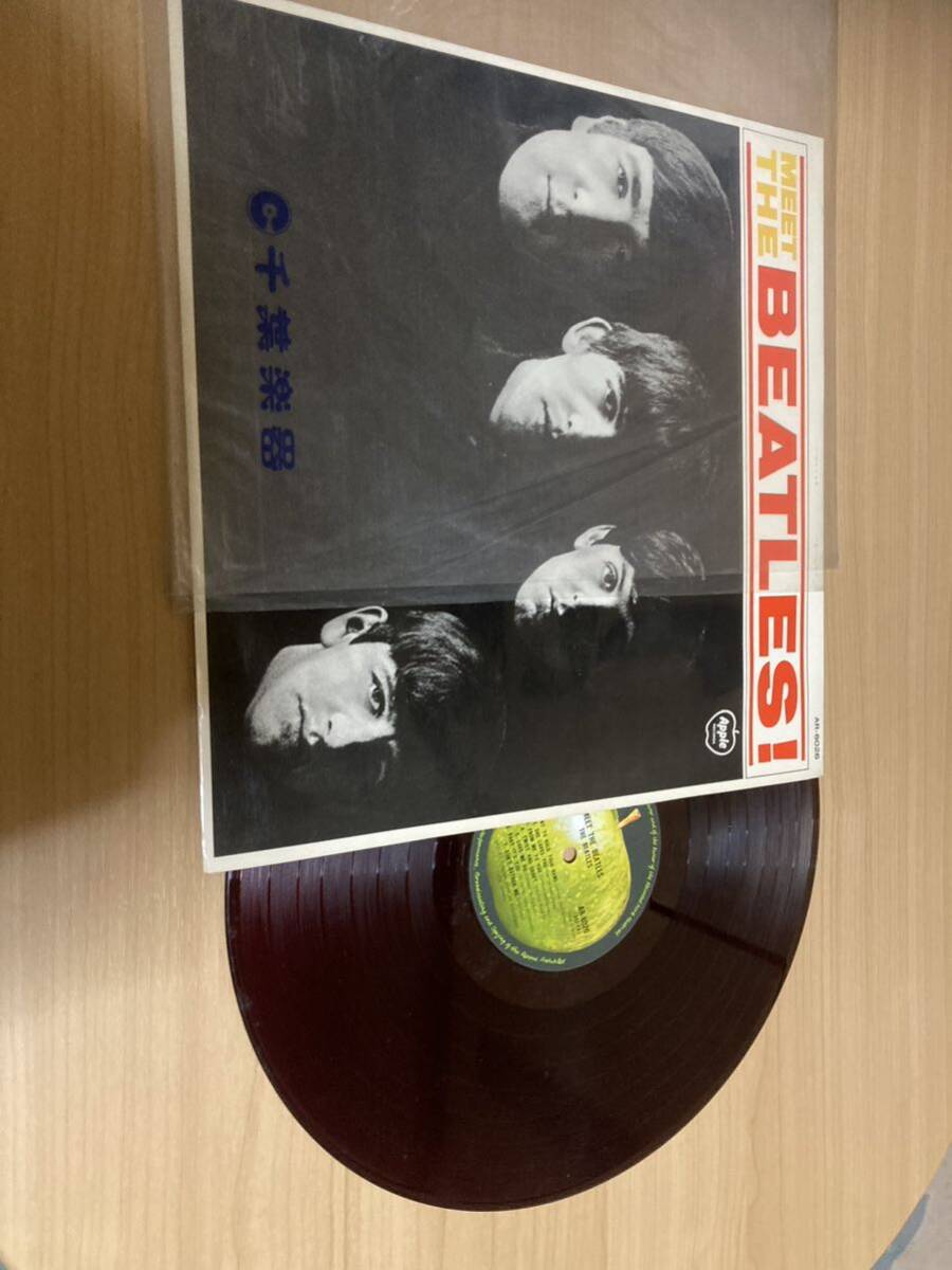 The Beatles ビートルズ Meet The Beatles! ミート・ザ・ビートルズ LP 12インチ Apple Records AR-8026 赤盤 邦楽ロックの画像2