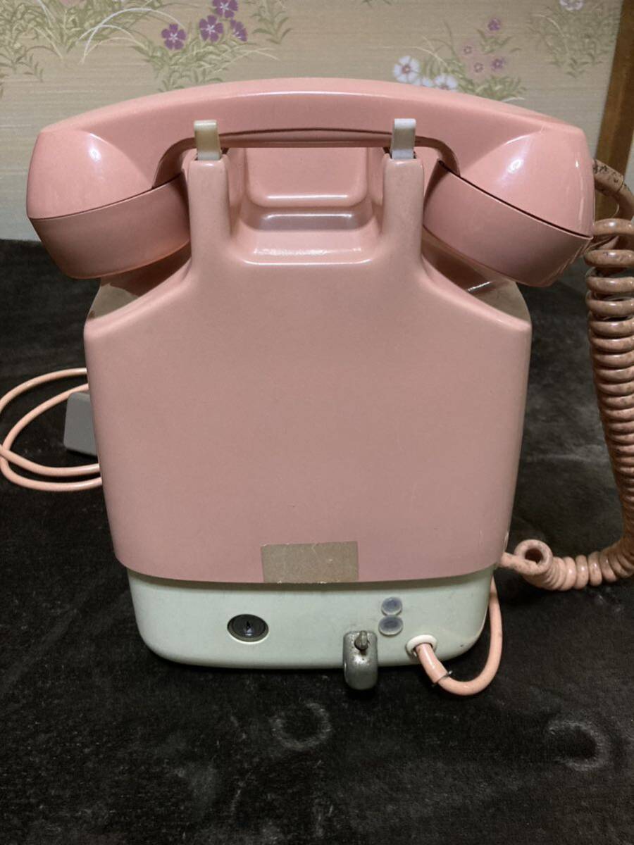 昭和レトロ　ピンク電話 特殊簡易公衆電話 675S-A2 ダイヤル式　当時物_画像3
