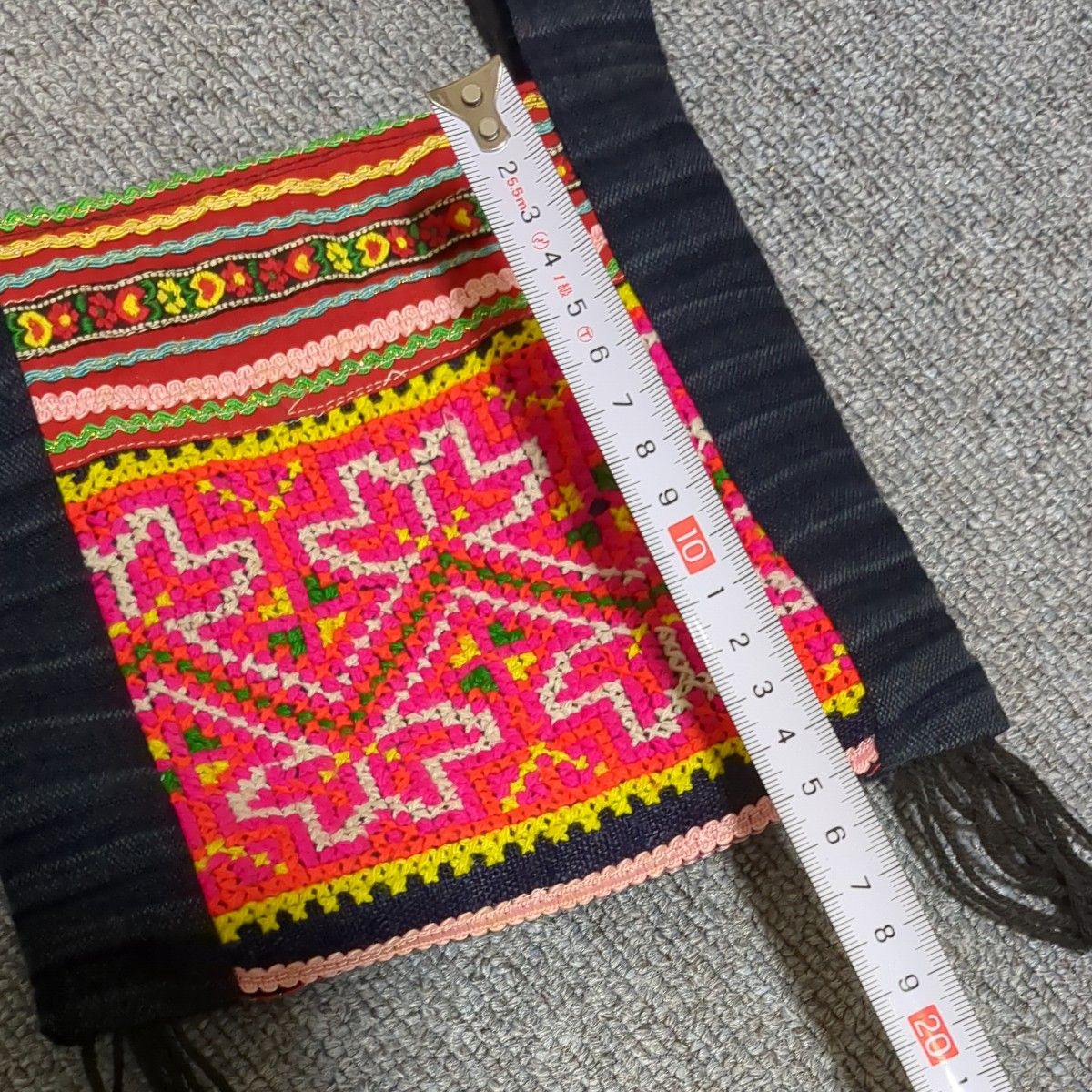 タイ 民族刺繍 エスニック ショルダーバッグ ポーチ 小物入れ ハンドメイド a8