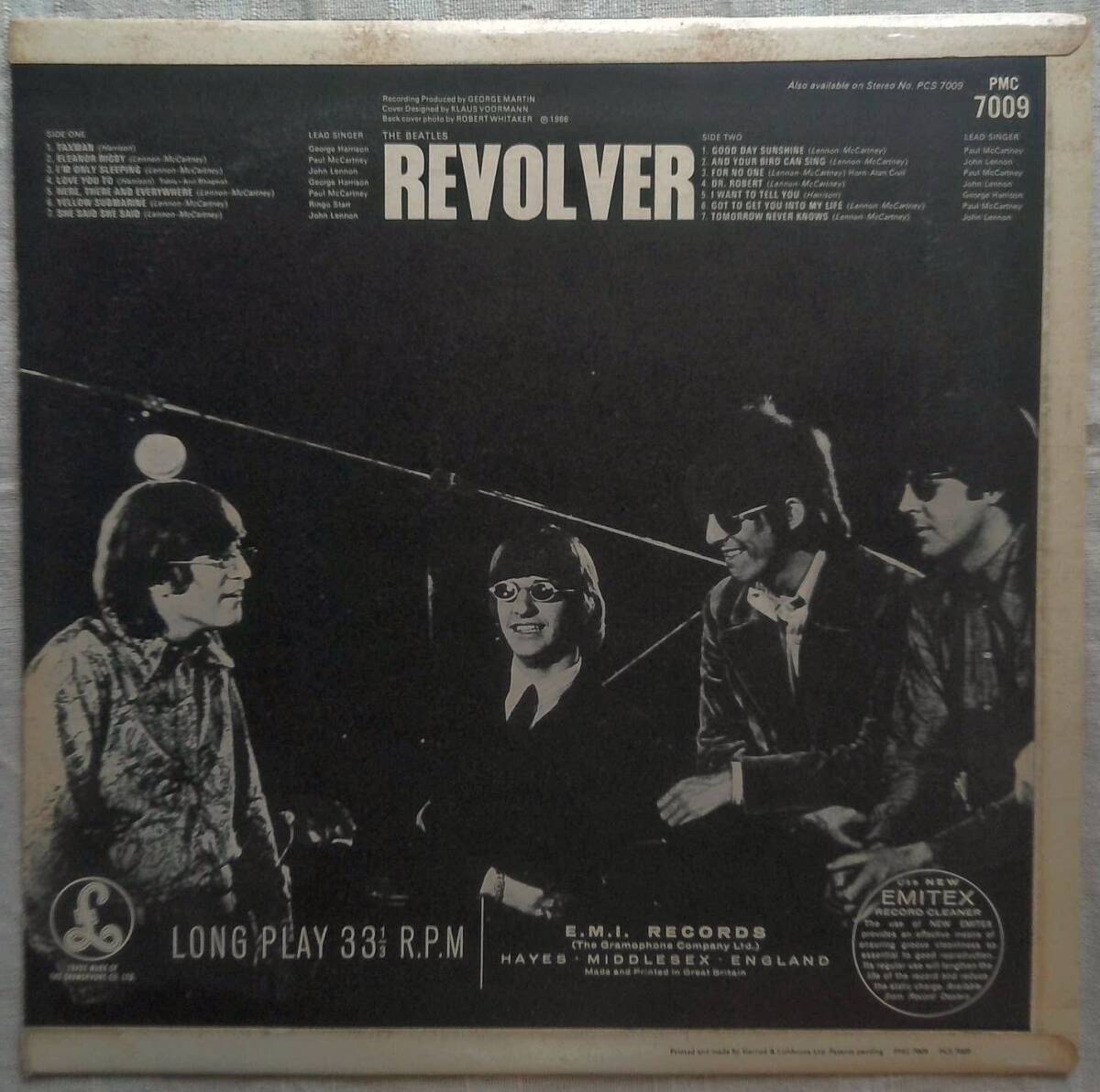 The Beatles Revolver 606-2 MONO UKオリジナル盤 美品 Yellow Parlophone LP レコードの画像2