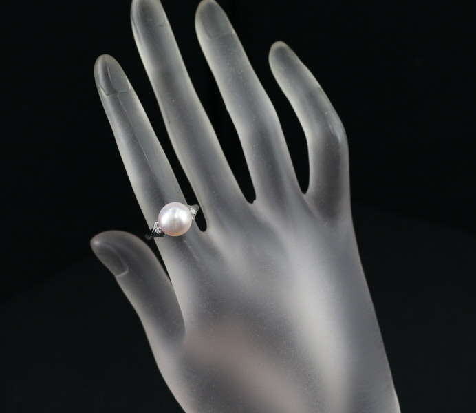  Mikimoto кольцо жемчуг Akoya жемчуг 9.5mm 9.5 номер Pt900so-tingBLJ