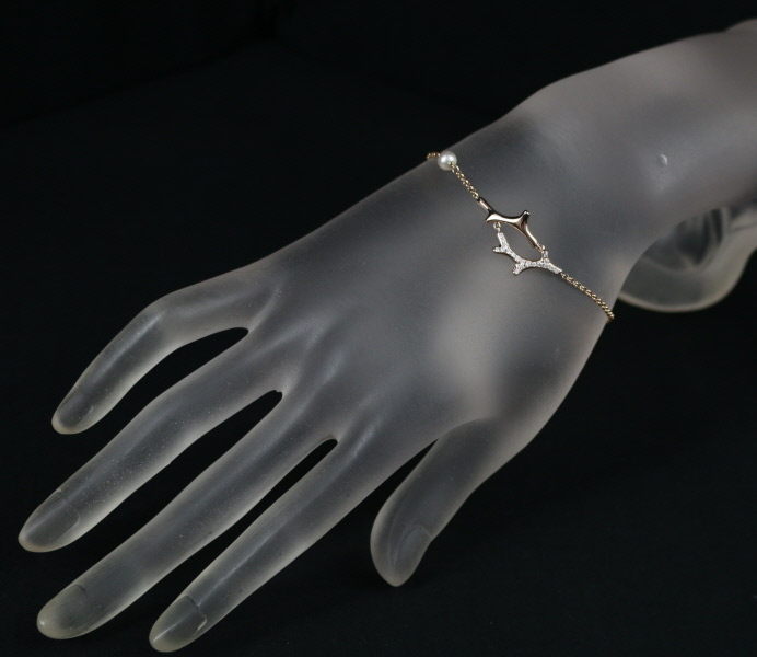  Mikimoto браслет diamond baby жемчуг Akoya жемчуг коралл коллекция .. узор K18PG BLJ