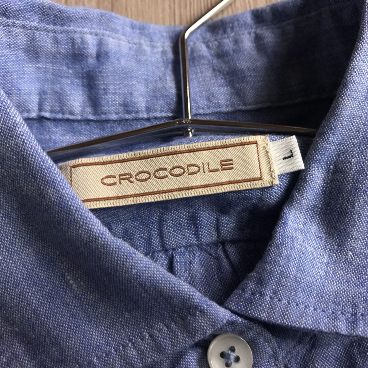 100円スタート☆ crocodile クロコダイル リネンブレンド ブラウス シャツの画像6