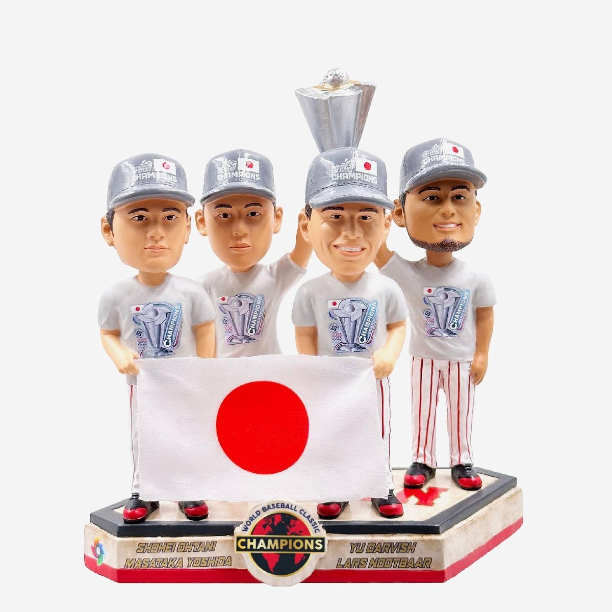 【MS】大谷翔平+侍ジャパン 2023年WBC 優勝記念 ボブルヘッド人形 ダルビッシュ 吉田 ヌートバー 123個限定版 バブルヘッド 首振り人形の画像2