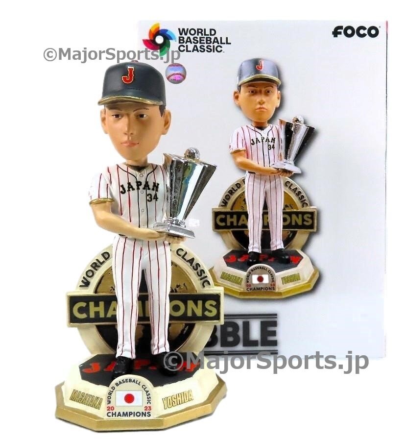 【MS】吉田正尚 2023年WBC 優勝記念 ボブルヘッド人形 新品 世界223個限定版 完売品 バブルヘッド 首振り人形 大谷翔平_画像1