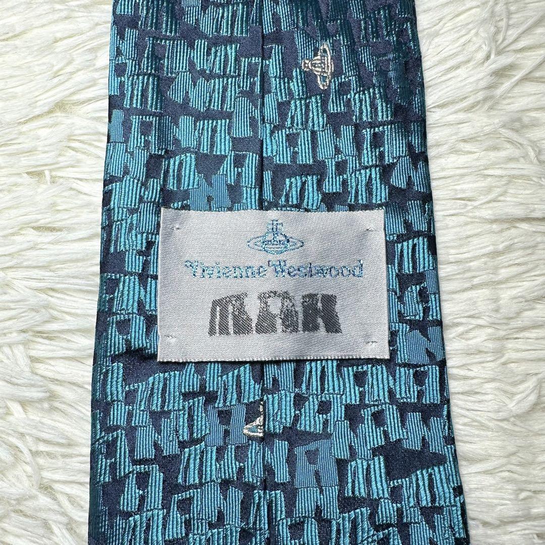  прекрасный товар * Vivienne Westwood галстук o-b оттенок голубого шелк 100%