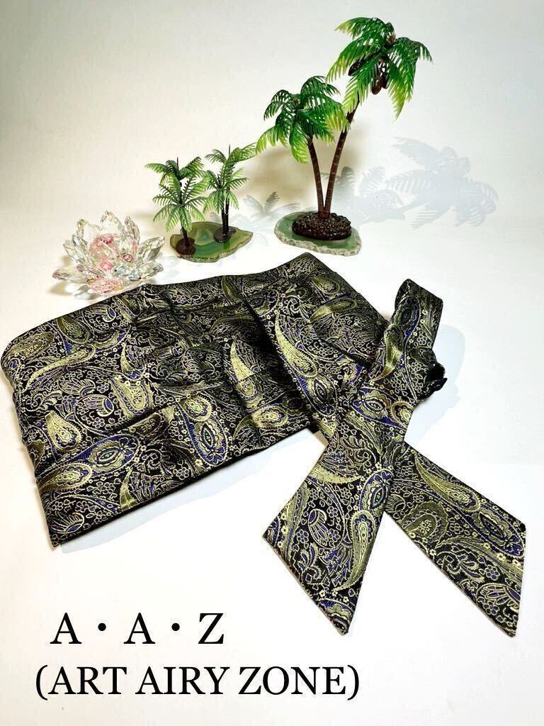  Vintage AAZ (ART AIRY ZONE) камербанд & Cross Thai шелк 100%peiz Lee рисунок party формальный смокинг 