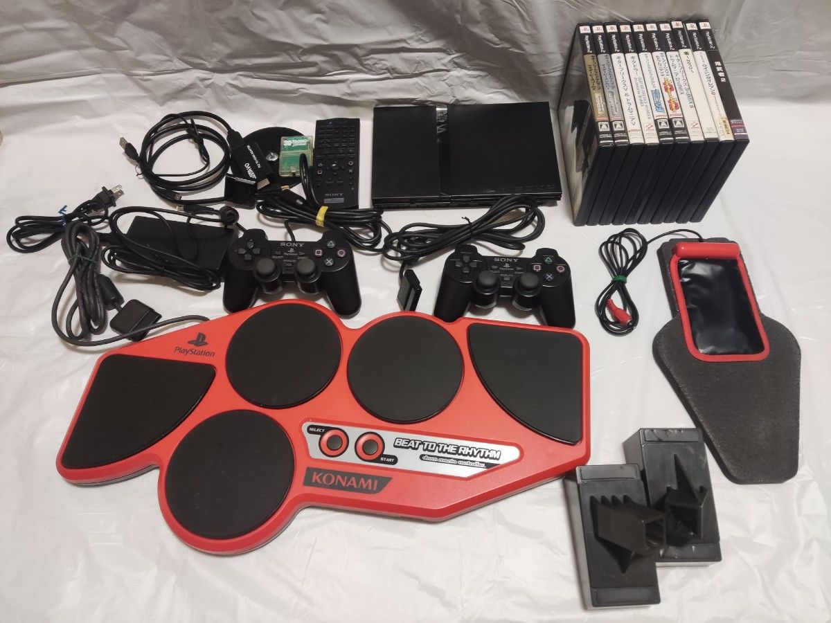 PS2 プレイステーション2 ドラムマニア等ソフトコントローラセット