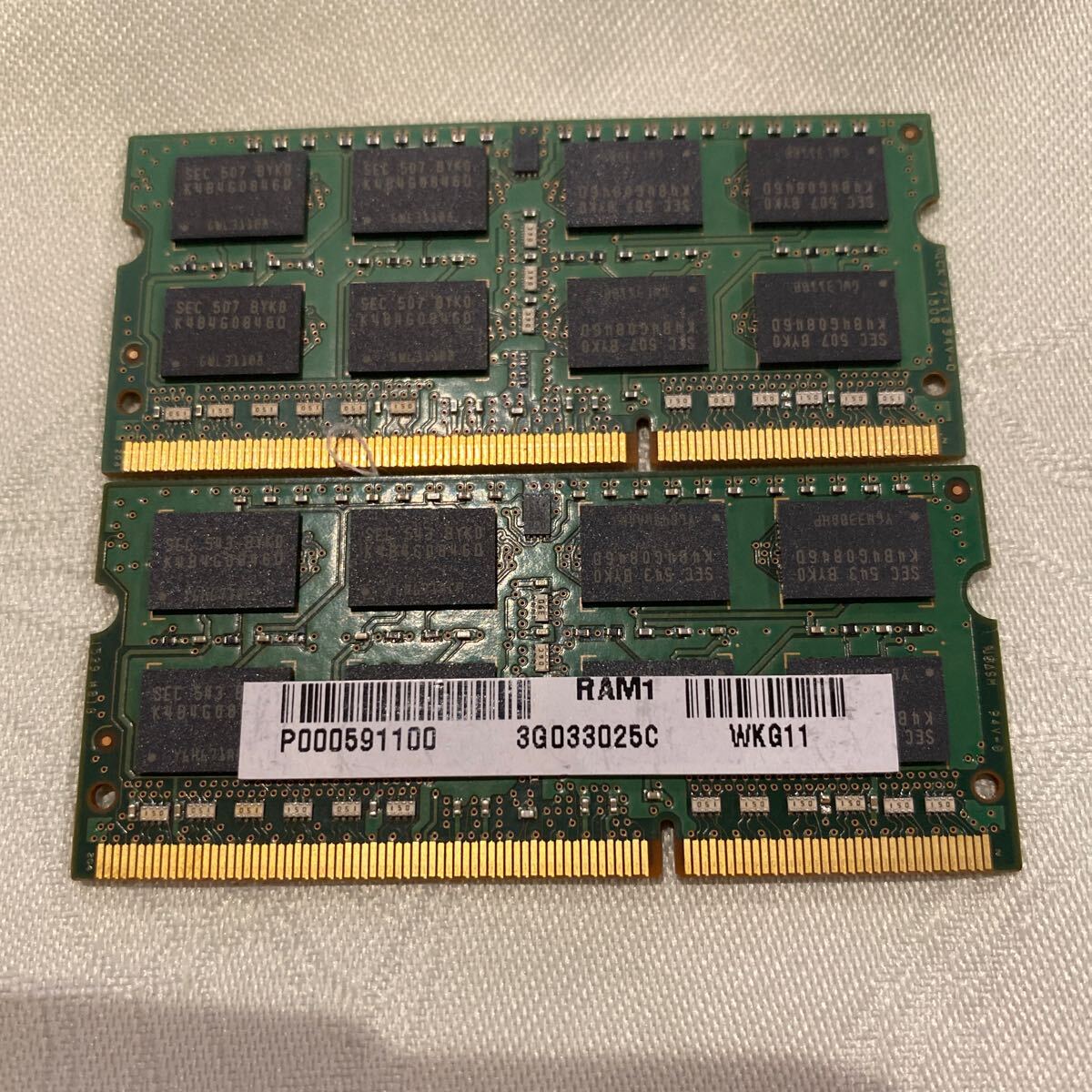 SAMSUNG DDR3L 1600 2Rx8 PC3L 12800S 8GBX2枚セット(16GB)②_画像2