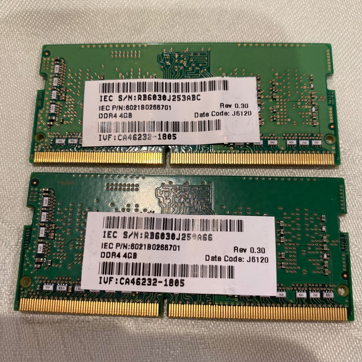 SKhynix DDR4 19200 1RX16 PC4 2400T 4GBX2枚セット(8GB)④の画像2