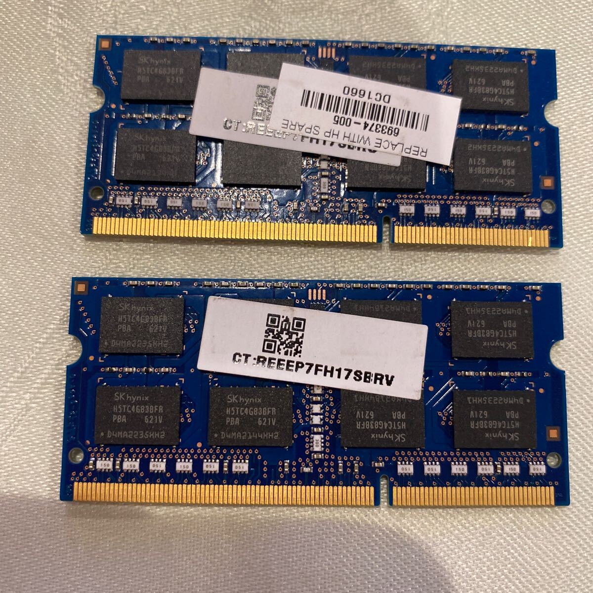 SKhynix DDR3L 1600 2Rx8 PC3L 12800S 8GBX2枚セット(16GB)②の画像2