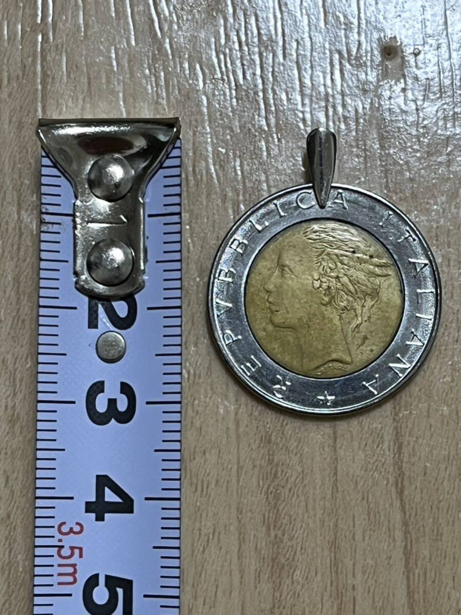Pt900 platinum coin pendant top gross weight 7.12g