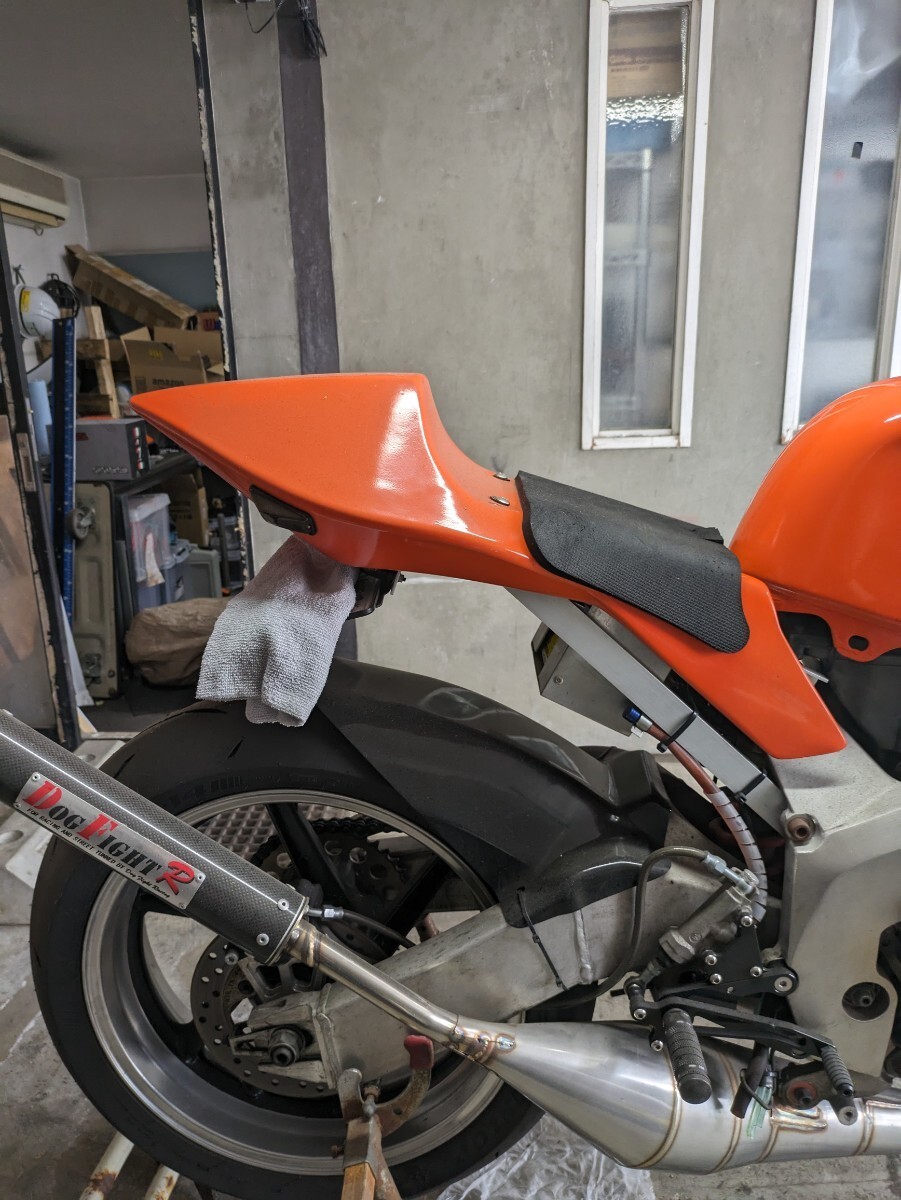 ＮＳＲ250R mc21 ＮＳＲ50用シートカウル 自作シートレール テールランプ ウインカー ナンバーステー セットの画像7