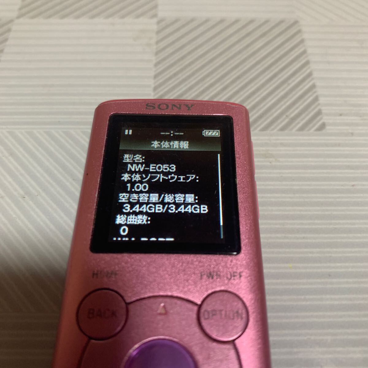 SONY ウォークマン NW- E053 ピンク 初期化済み4GB_画像6