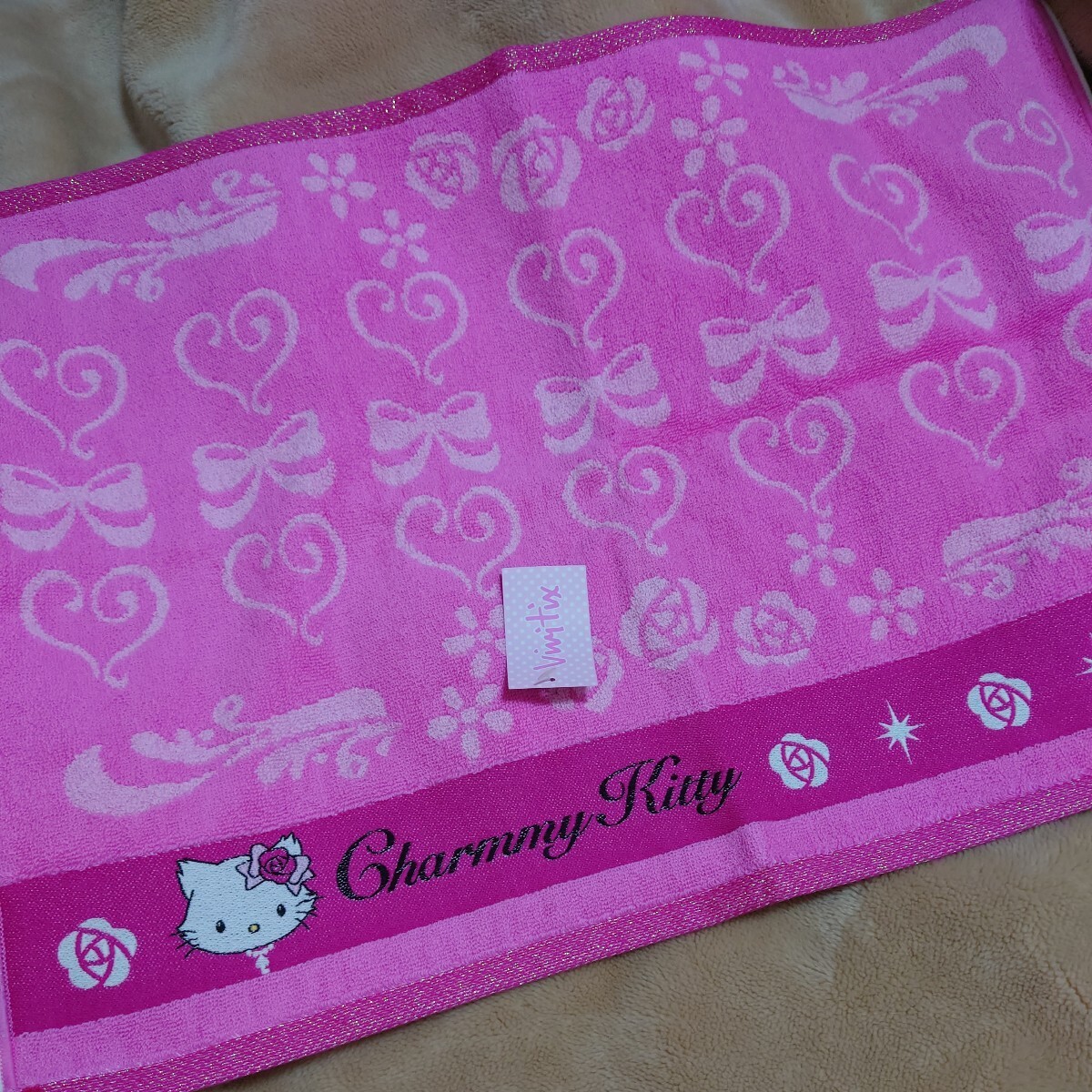 激レア★チャーミーキティ【新品】バスマット バラ 2006年 CharmmyKitty タオルマット ルームマット Vivitix SANRIO サンリオ ハローキティ_画像2