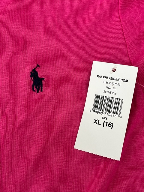 (J03733)未使用タグ付　 ポロラルフローレン/POLO RALPH LAUREN 　Vネック　半袖Tシャツ　ピンク　 XL16_画像3