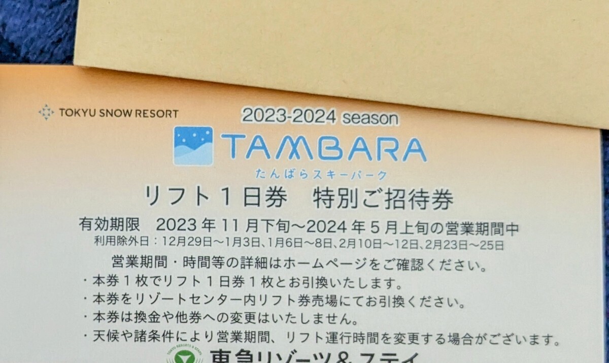 たんばらスキーパーク リフトご招待券_画像1