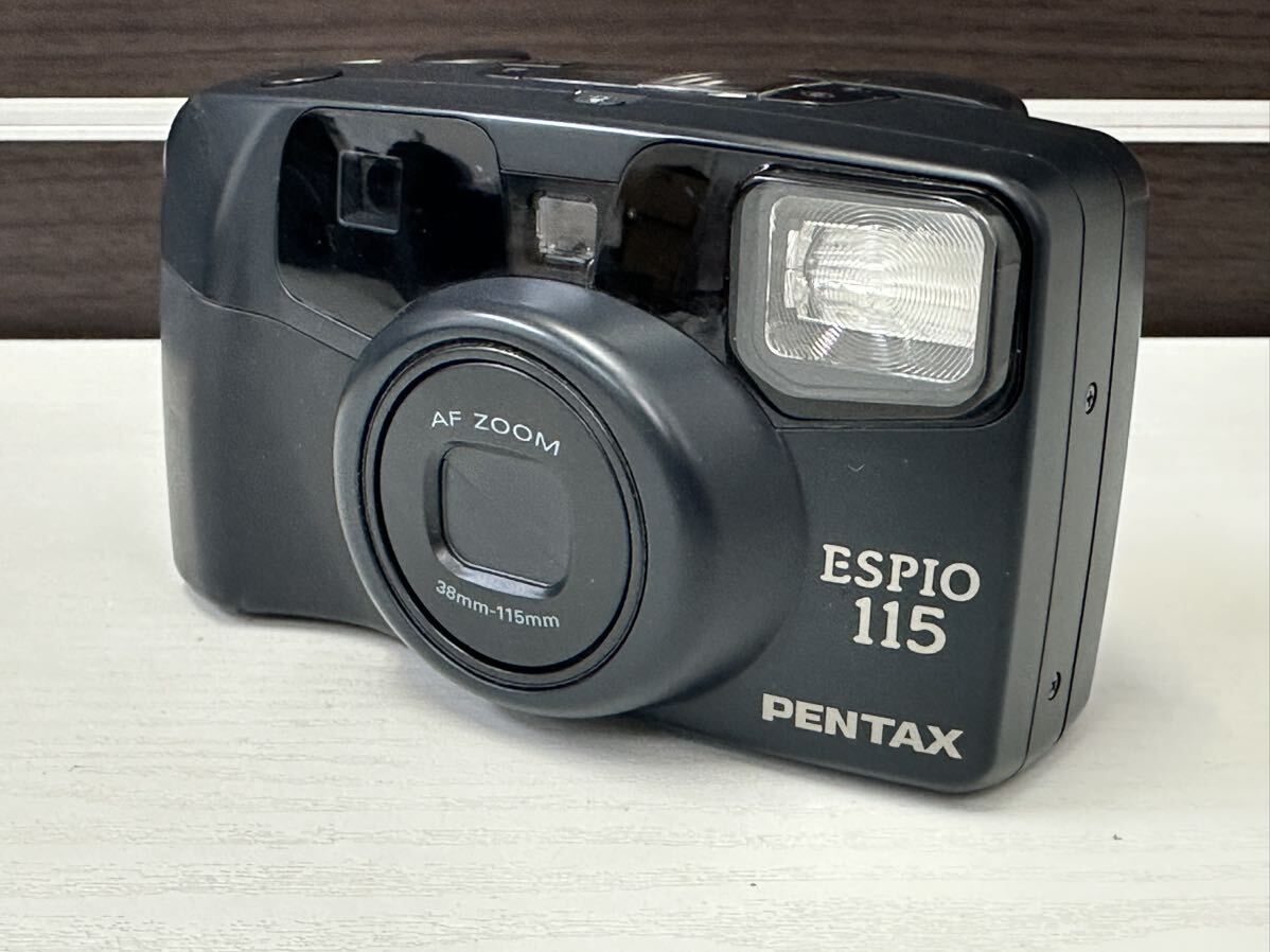 PENTAX ペンタックス ESPIO エスピオ 115 コンパクトフィルムカメラ ブラック 動作未確認 電池なし ジャンク_画像1