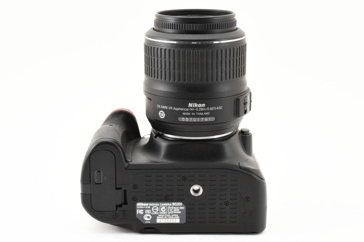 【極上美品】 Nikon 一眼レフカメラ D5200 レンズキット AF-S DX NIKKOR 18-55mm f3.5-5.6G ニコン シャッター回数300回 元箱付き #5594_画像7