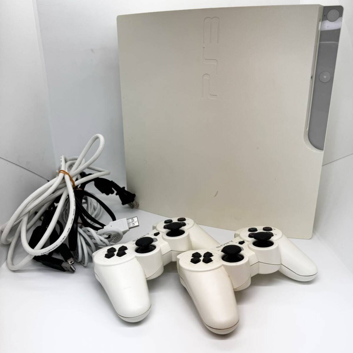 SONY ソニー PlayStation3 CECH-3000A ホワイト PS3 動作確認済み 初期化済み コントローラー2個セット _画像1