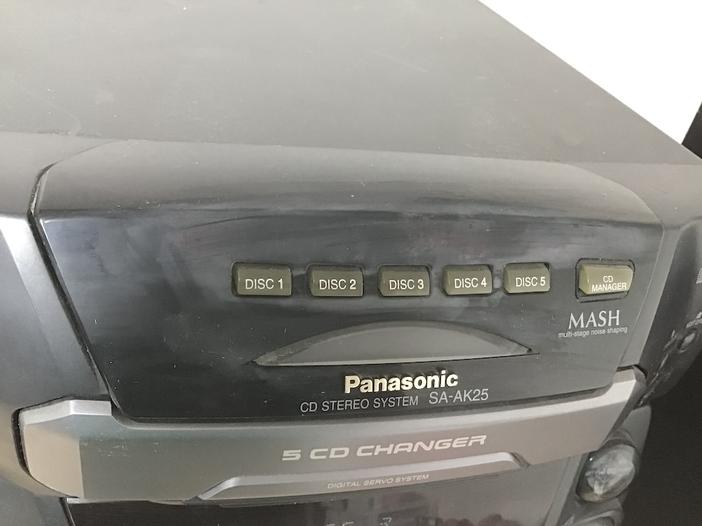 CDステレオシステム　パナソニック　CDラジカセ　SC-AK25　5CDチェンジャー　平成レトロ　Panasonic　Wカセット　CDコンポ　ジャンク扱い_画像9