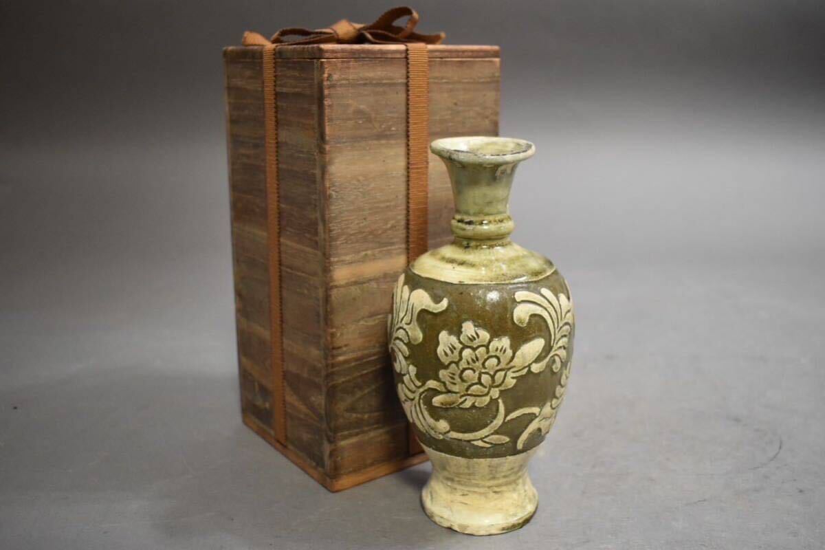 【英】A1026 時代 磁州窯瓶 中国美術 朝鮮 骨董品 美術品 古美術 時代品 古玩の画像10