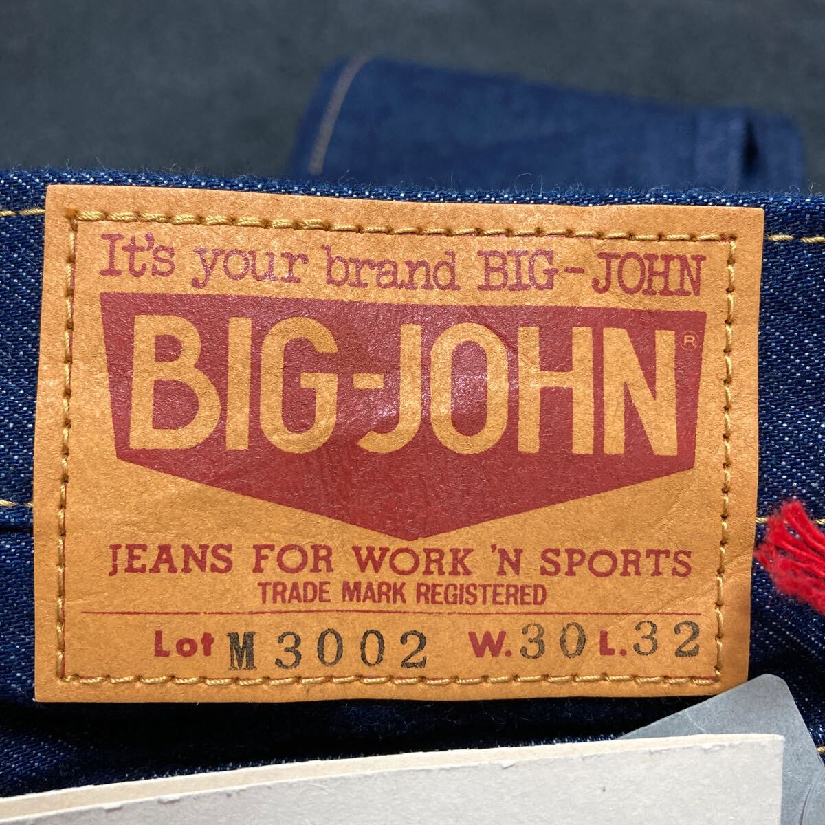 【 неиспользуемый 】BIGJOHN  большой ... M3002-050 50 годовщина   воспоминание   Denim    тонкий  Fit  джинсы   W30  сделано в Японии   ограниченный товар  