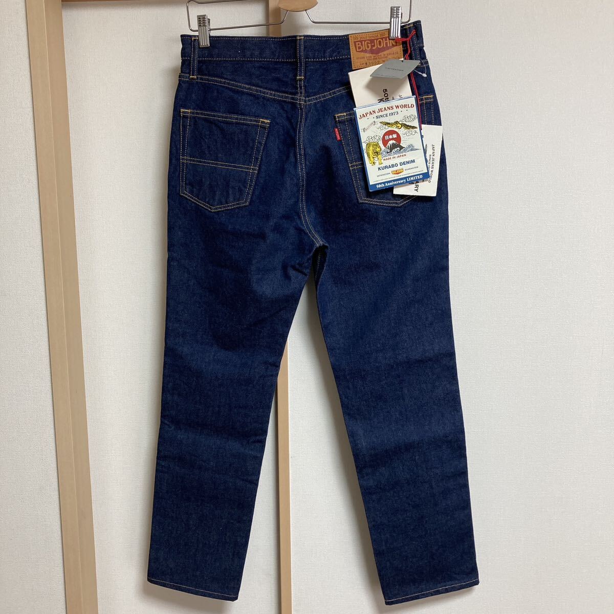 【 неиспользуемый 】BIGJOHN  большой ... M3002-050 50 годовщина   воспоминание   Denim    тонкий  Fit  джинсы   W30  сделано в Японии   ограниченный товар  