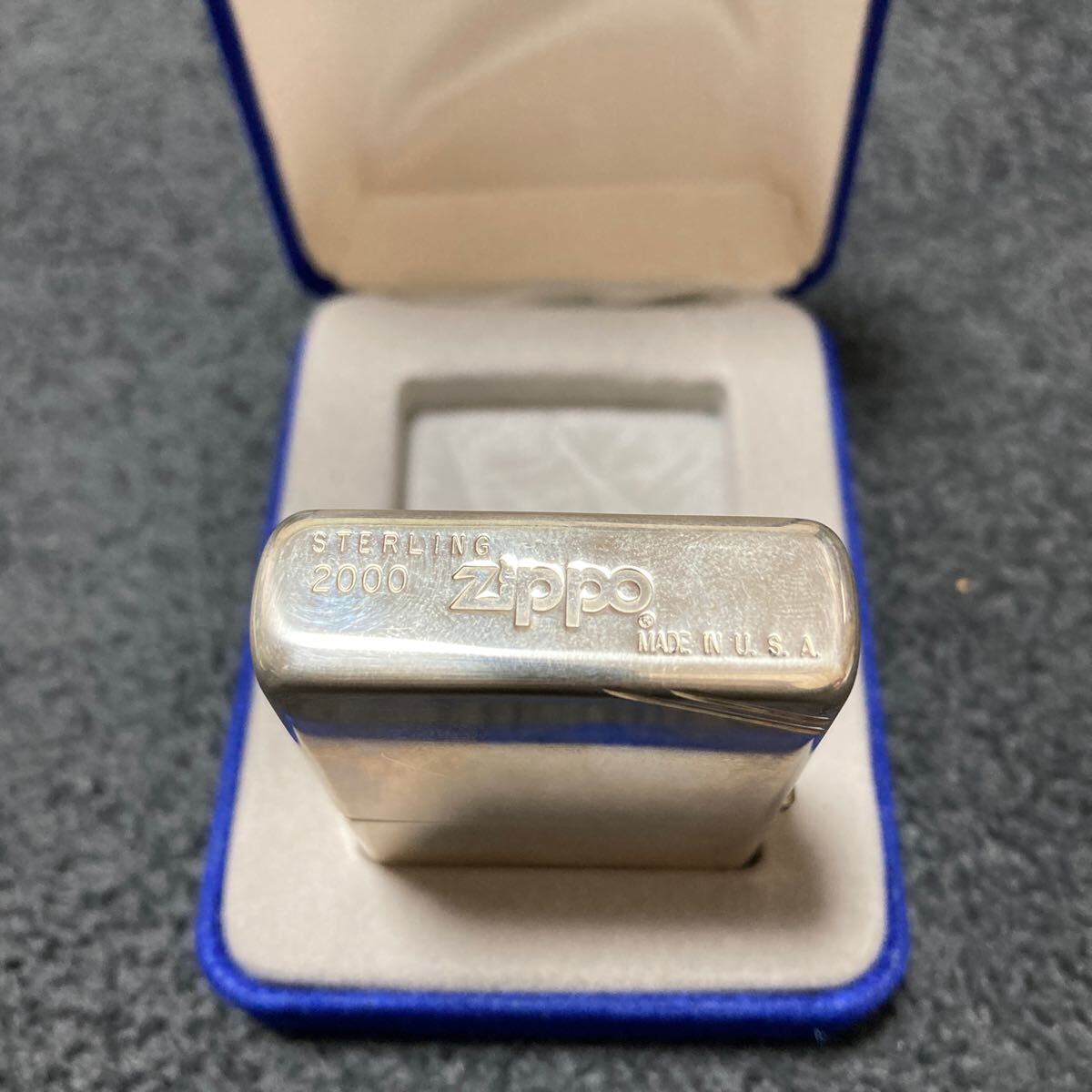 【未着火】Zippo ジッポー ジッポ STERLING SILVER スターリングシルバー 純銀 2000 USA製オイルライター 喫煙グッズ 喫煙具_画像3