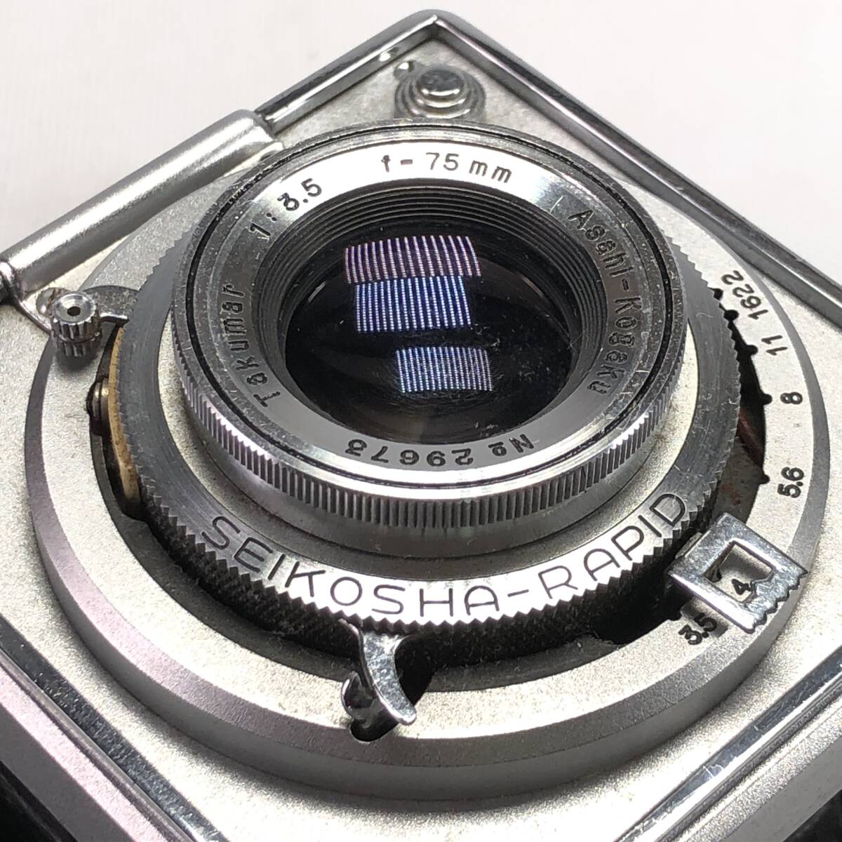 鈴木光学 Press Van TAKUMAR 75mm F3.5 フィルム 中判 カメラ 現状販売品 24D ヱOA4g_画像9