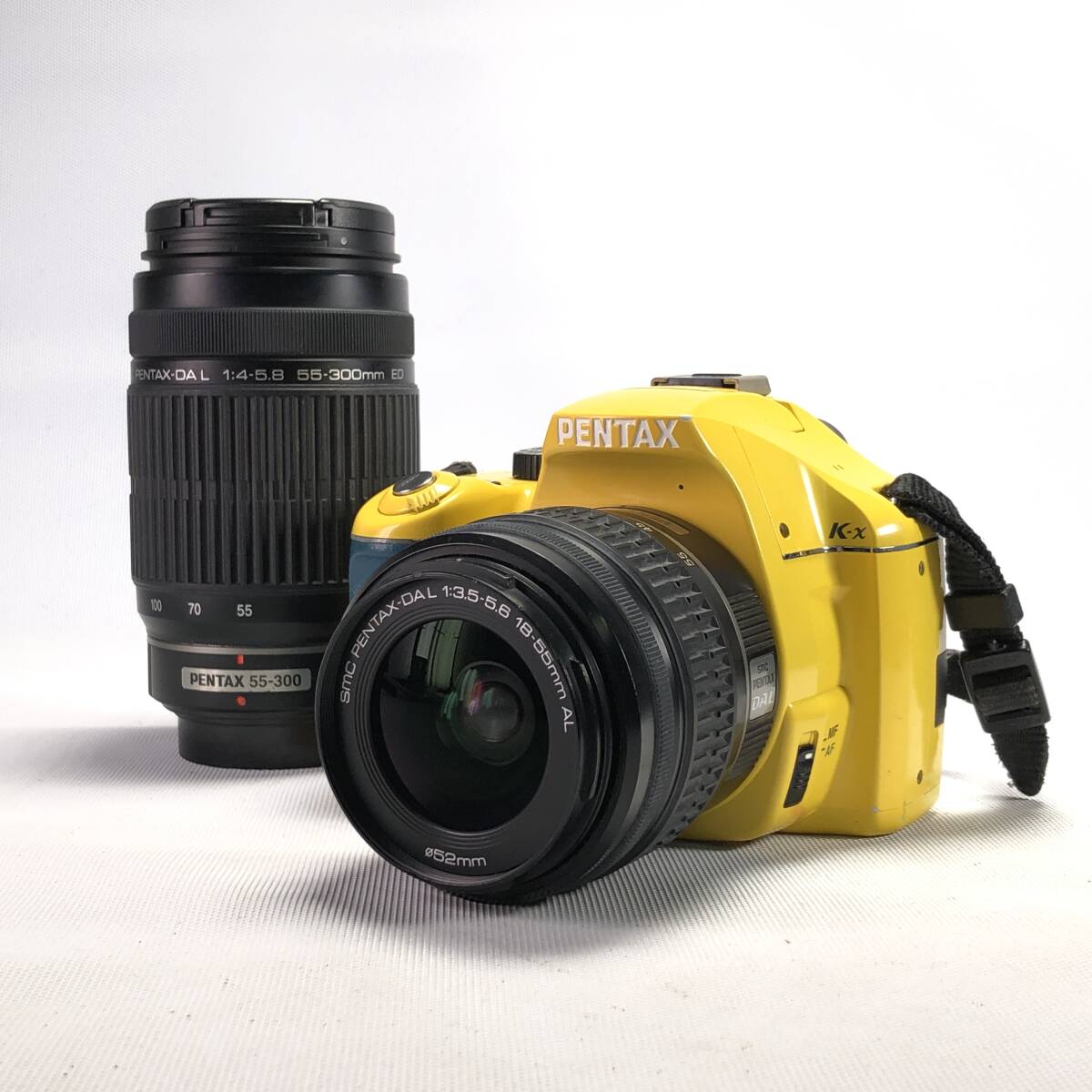 PENTAX K-X + 18-55mm + 55-300mm ペンタックス デジタル 一眼レフ カメラ ジャンク品 24D ヱOA4の画像1