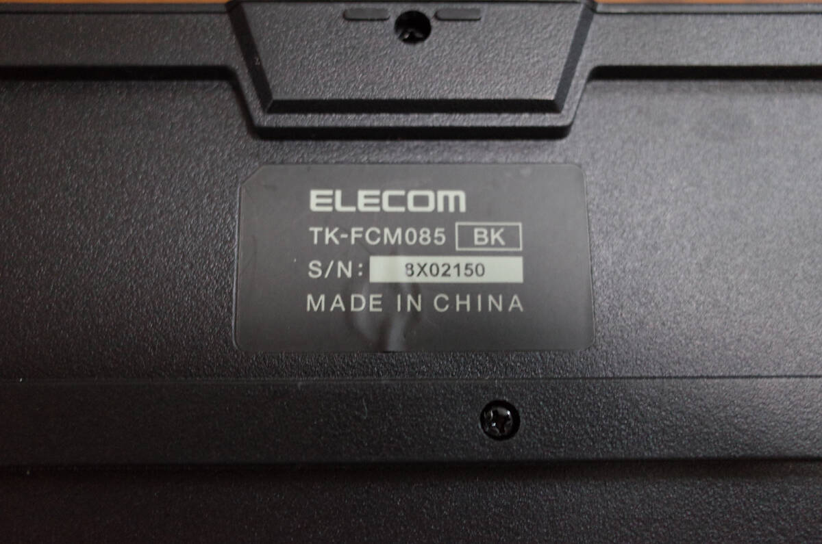 中古 ELECOM PC用キーボード エレコム 動作確認済 TK-FCM085 日本語(JIS) USB接続 ブラックの画像5