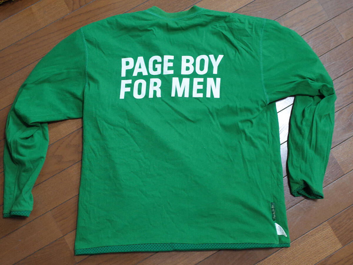 美品 PAGE BOY FOR MEN リバーシブル メッシュ ロンT 長袖Tシャツ DCブランド フリーサイズ_画像5