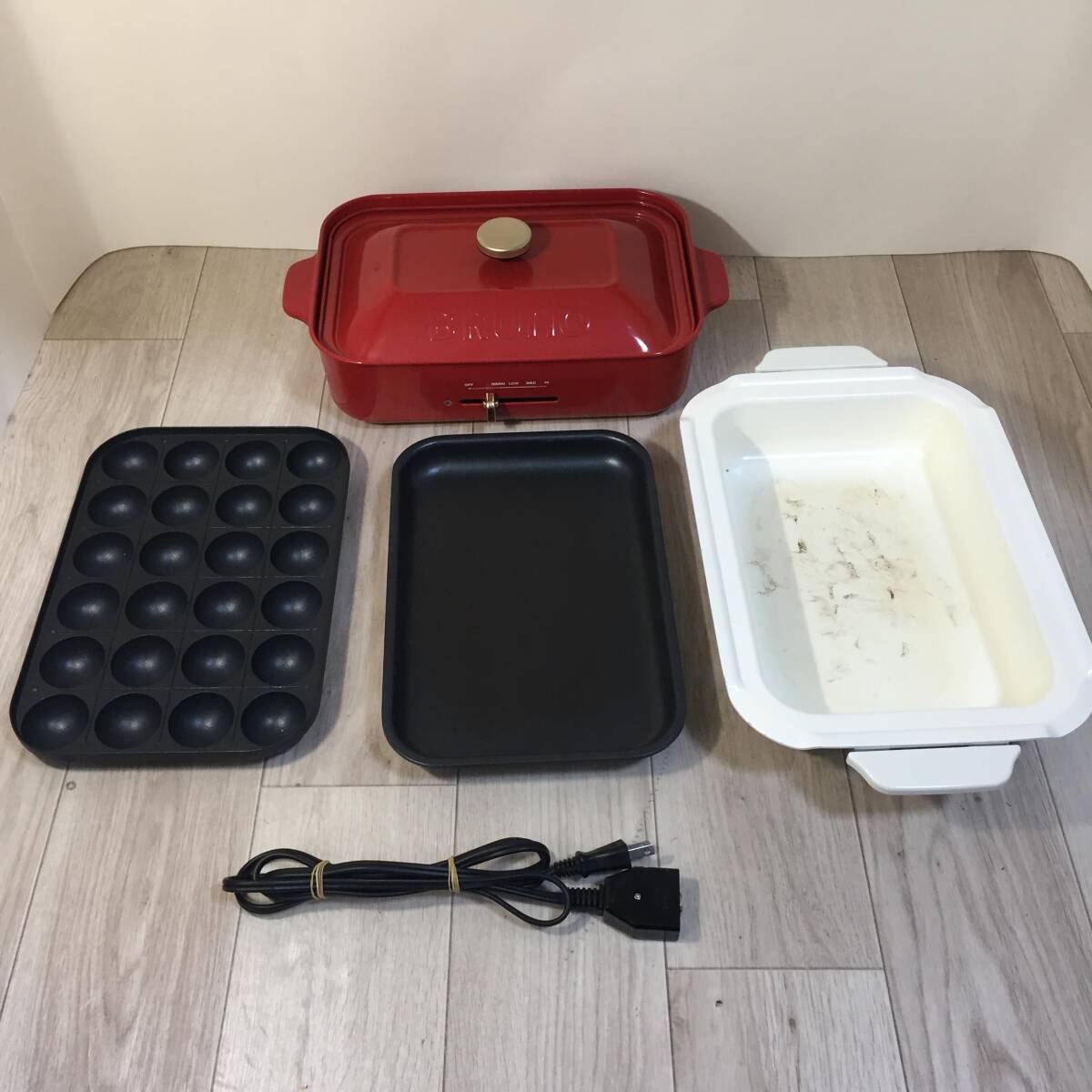 【A】コンパクトホットプレート BOE021-SET-NABE-RD BRUNO レッド 0203-B0BWGB7BR4-3300-12480-UAC-1-ah