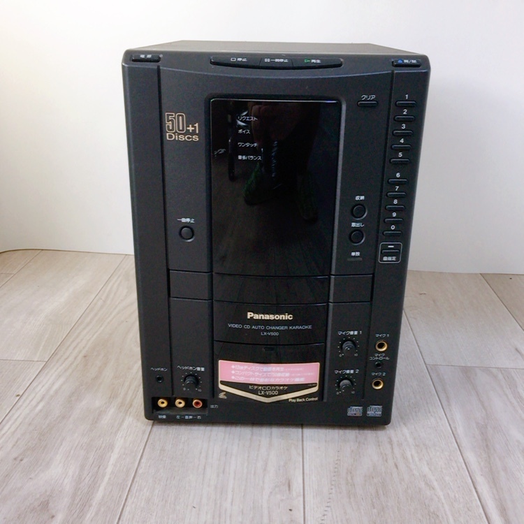 動作品 オートチェンジャー LX-V500 Panasonic パナソニック ビデオCD カラオケ コンポ 音響機器 カラオケ機器の画像2