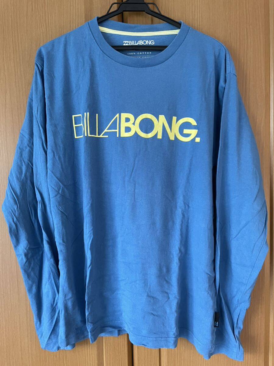 ビラボン BILLABONG ロンT 長袖 クルーネック L ブルーの画像1