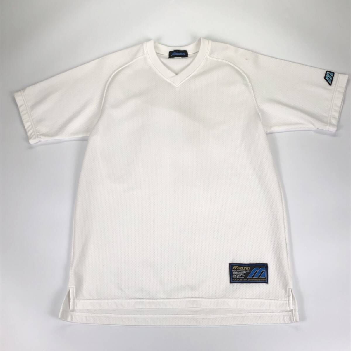 M MIZUNO ミズノ スポーツ Tシャツ Vネック ホワイト 半袖 リユース ultramto ts1993_画像1
