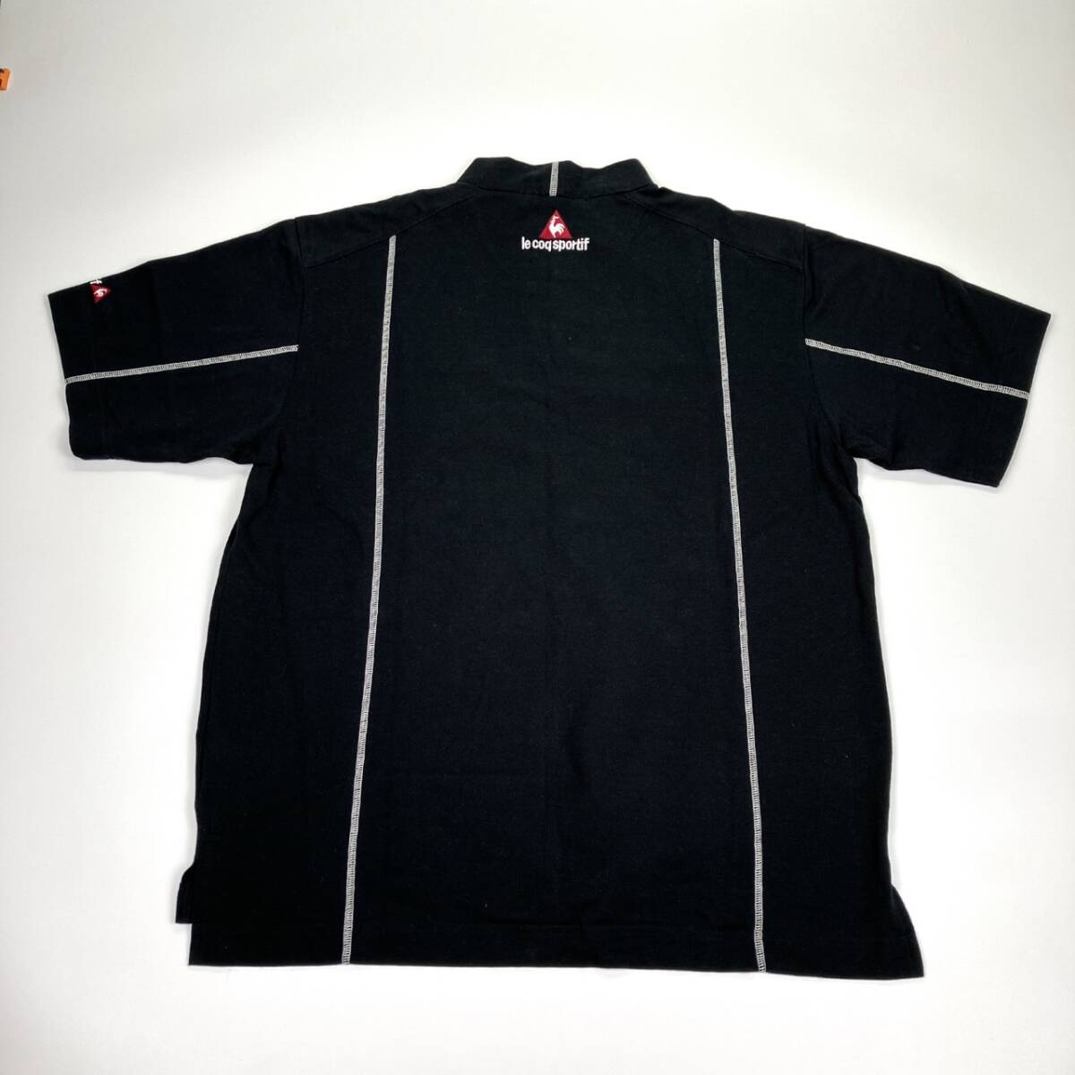 L le coq sportif (GOLF COLLECTION) ルコックスポルティフ ゴルフシャツ ブラック/黒 半袖 リユース ultramto gf0058の画像2