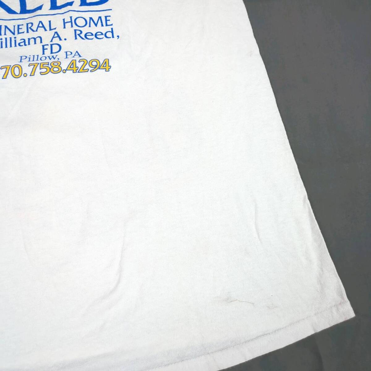 M GILDAN ギルダン Tシャツ ロゴ ホワイト アメフト EAGLES バックプリント 丸首 半袖 リユース ultramto ts2075_画像10
