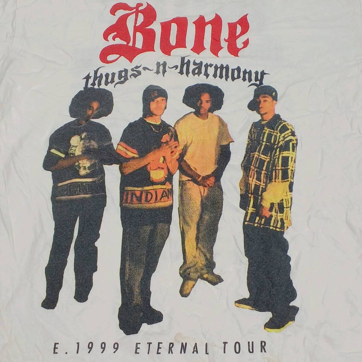 L The Life Apparel Bone Thugs-N-Harmony ボーン・サグズン・ハーモニー Tシャツ ホワイト 半袖 リユース ultramto ts2120の画像6
